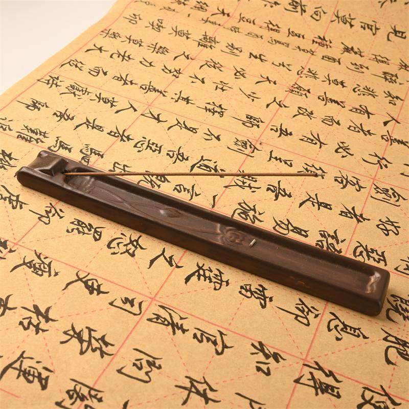 仿古线香炉陶瓷香插家用室内香座双用盘香托卧香盒做旧熏香香薰炉