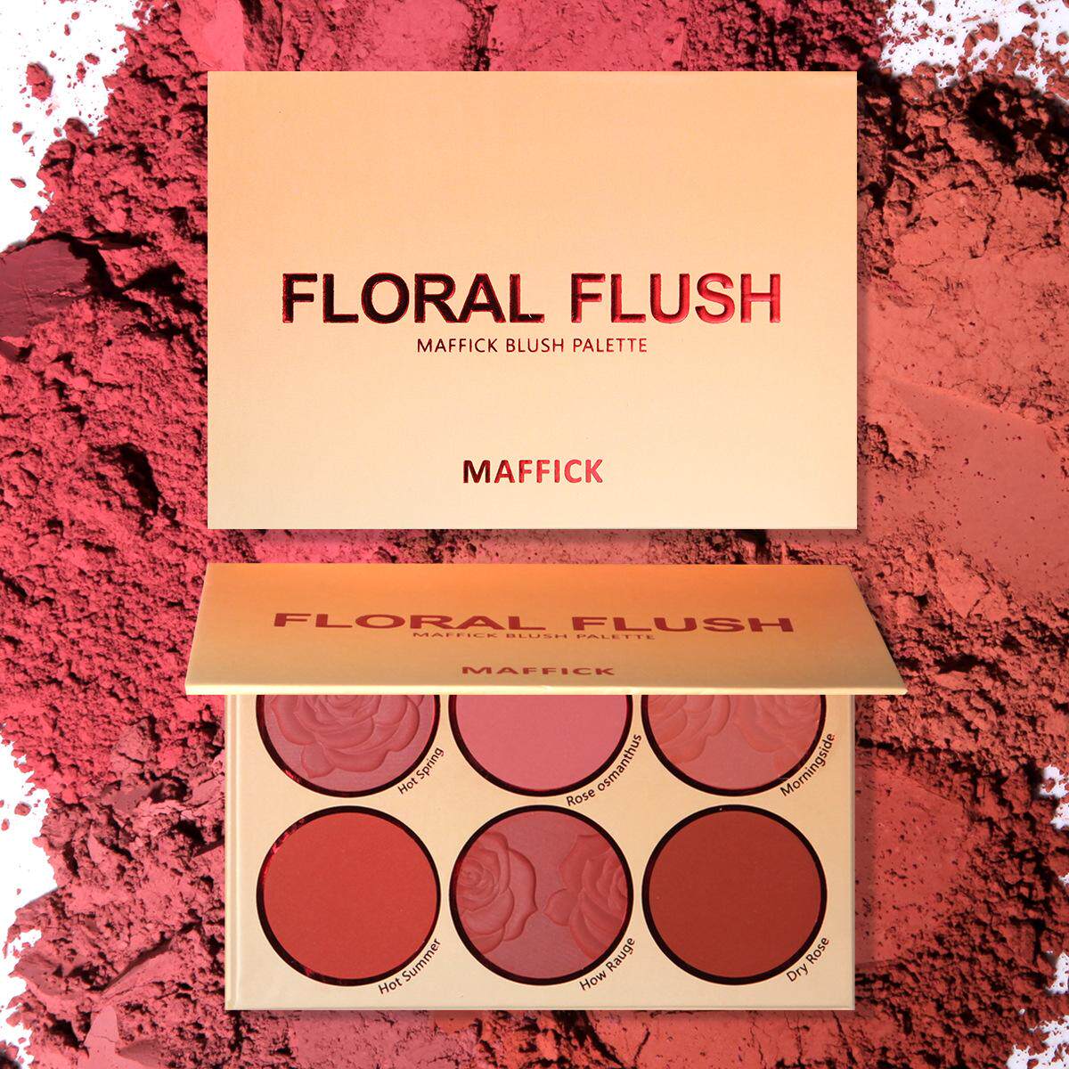 MAFFICK Flower Blush Palette: Your Matte Red Beauty Steal! - Taobao product photo 3