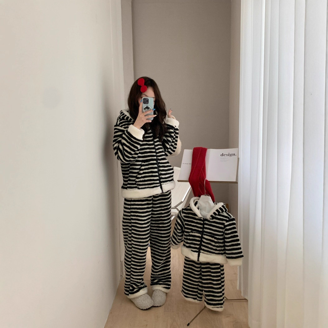 亲子睡衣加厚保暖休闲家居服