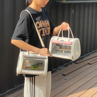 鹦鹉外出便携鸟包透明斜挎外带鸟笼专用玄凤虎皮牡丹小太阳出行包