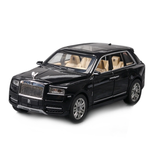 仿真1:24劳斯莱斯库里南模型SUV商务车轿跑合金汽车声光回力摆件