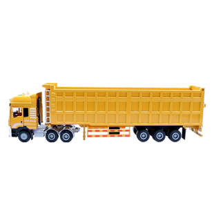 合金拖挂车平板玩具重型卡车半挂车重卡运输车翻斗车仿真模型摆件