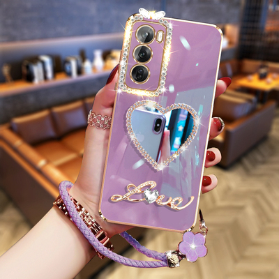 带镜子硅胶OPPO手机壳创意Reno12