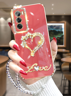 OPPOReno12Pro手机壳硅胶超薄防摔保护套Reno11Pro/10/9/8/7时尚镶钻软壳reno6/5/4/3网红女款POPO全包带挂绳