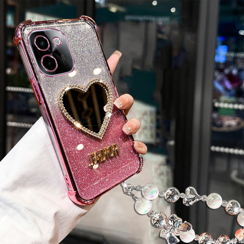 vivoY200硅胶创意手机壳带镜子