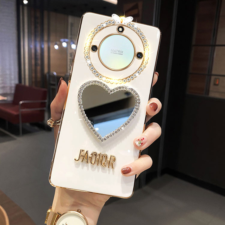 荣耀X50硅胶网红个性镜面保护套