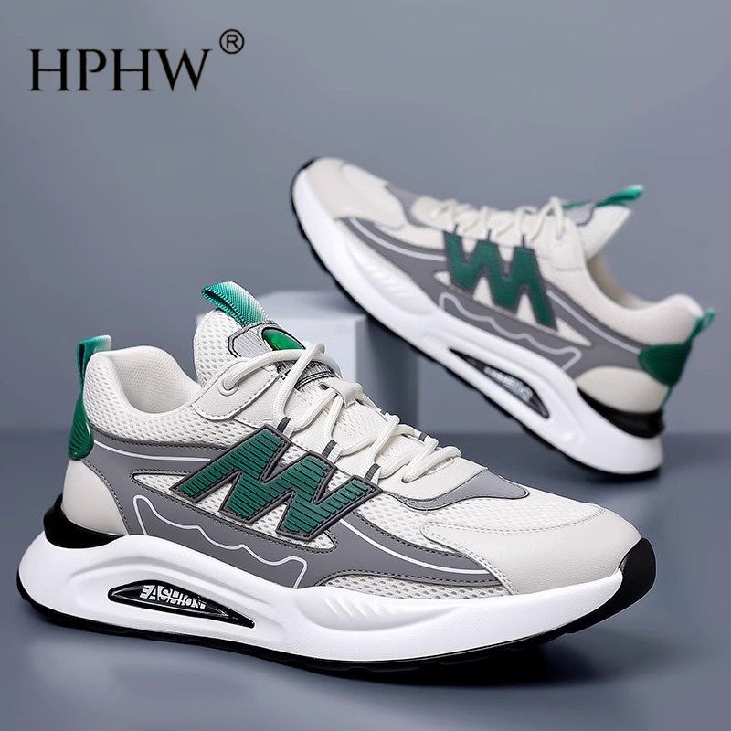 2025夏季新款老爹鞋舒适透气网面男款运动鞋防臭真皮男士休闲鞋