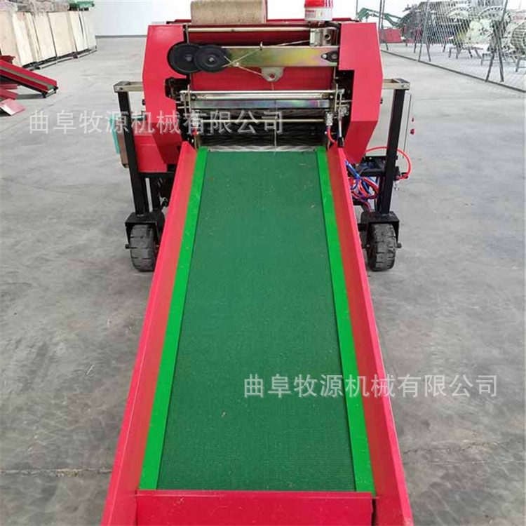 会宁青储饲料秸秆打包机厂家 全自动青储打捆包膜机 圆草捆打捆机
