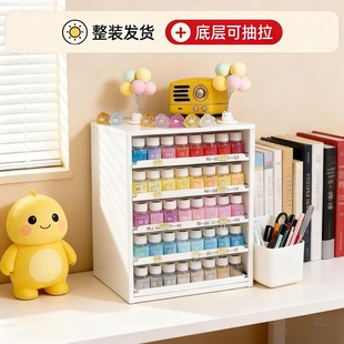 新款信盘拼豆收纳架抽屉柜桌面置物架化妆品五层办公文件收纳架