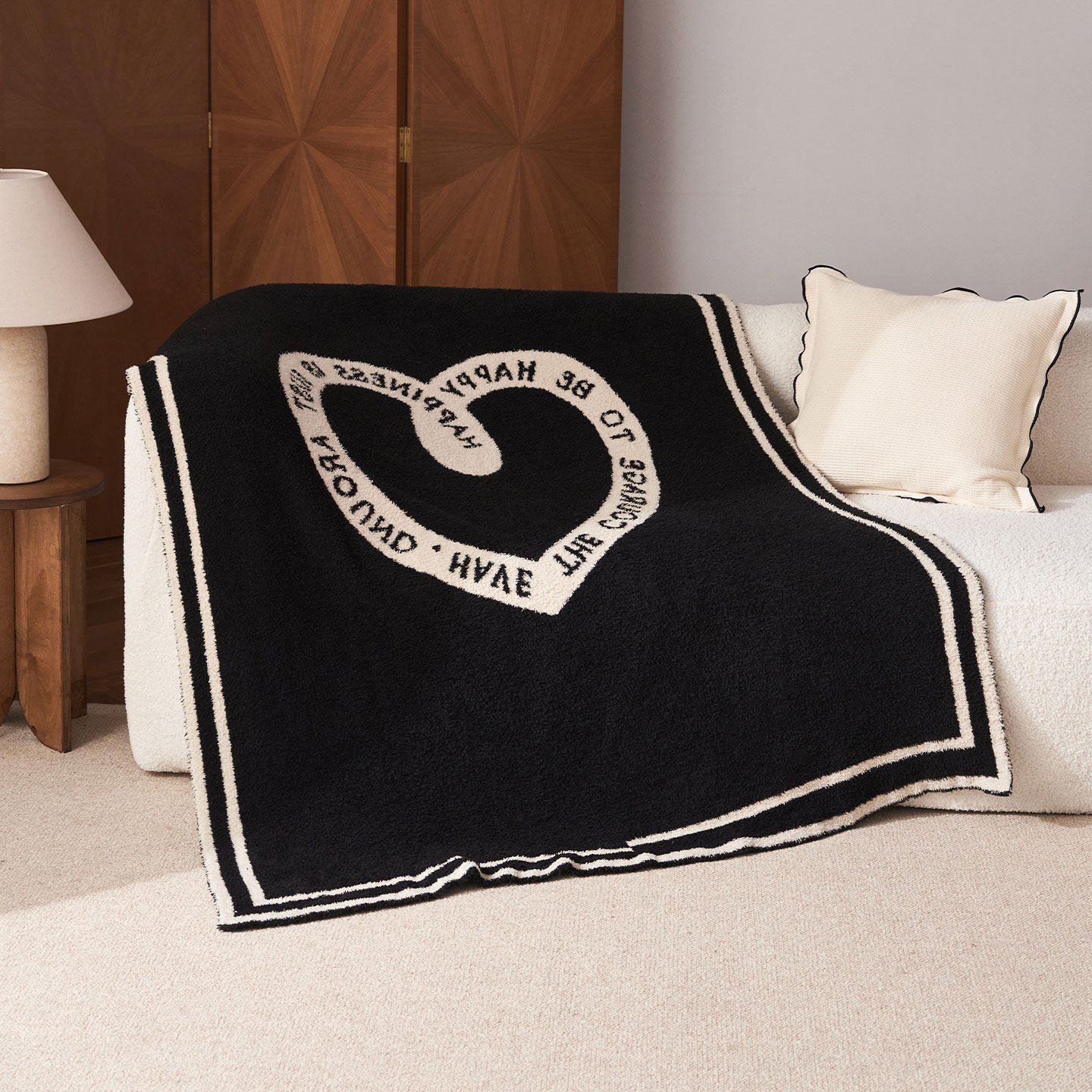 molingtalk 爱心半边绒盖毯 AB面客厅秋冬蓄热沙发毯北欧毛绒毯子,居家布艺,床边毯,淘宝优惠券,粉丝福利购,淘宝优惠卷