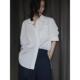 白色衬衫 女早春冷淡系高级感上衣宽松休闲职业职场衬衣气质上衣女