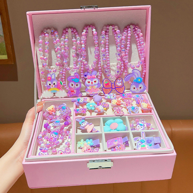 儿童首饰套装礼盒女孩的生日礼物