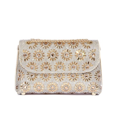 新款斜挎钻石链条包派对晚宴包时尚女士小方包