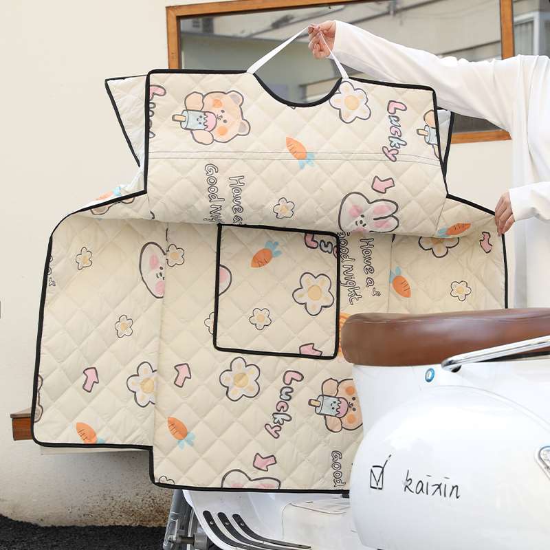 电动车夏季挡风被防水防晒遮阳防风电瓶踏板车挡风罩四季通用薄款