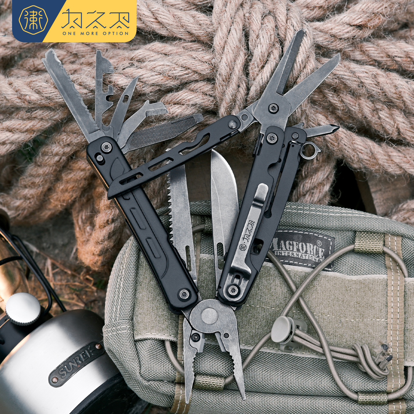 为之卫寻光者户外多功能钳D2折叠工具刀瑞士军刀露营生存应急装备