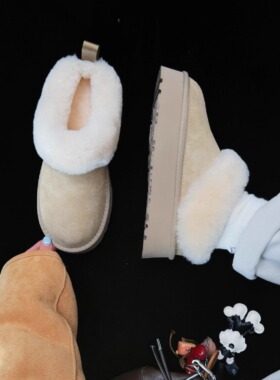 【厚底塔次勒】4CM｜羊皮毛一体雪地靴真皮真毛轻便增高保暖冬季