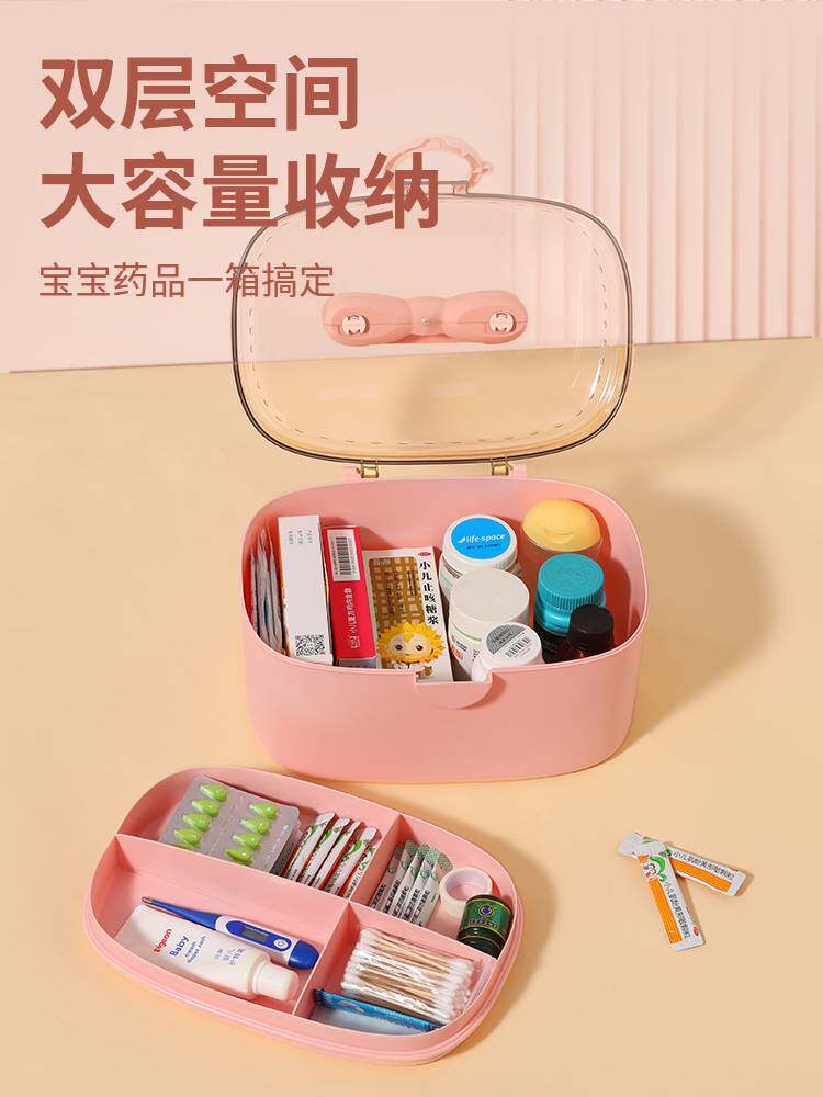 可爱大容量医药箱家用家庭装药物药品收纳盒儿童婴儿宝宝医疗箱子