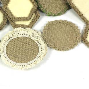 幼儿园环创装饰材料墙贴圆形方形麻绳花边组合区间森系木板字牌