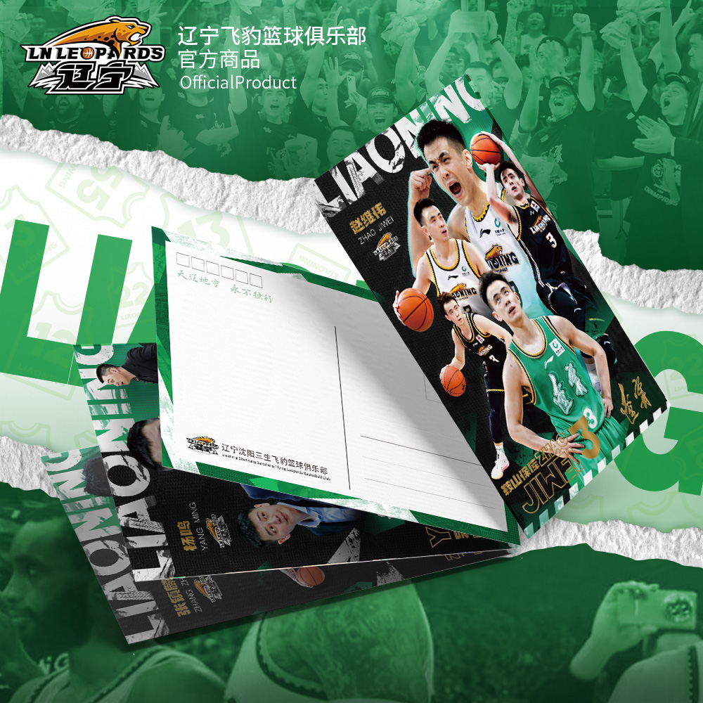 辽宁飞豹球员明信片球迷礼物