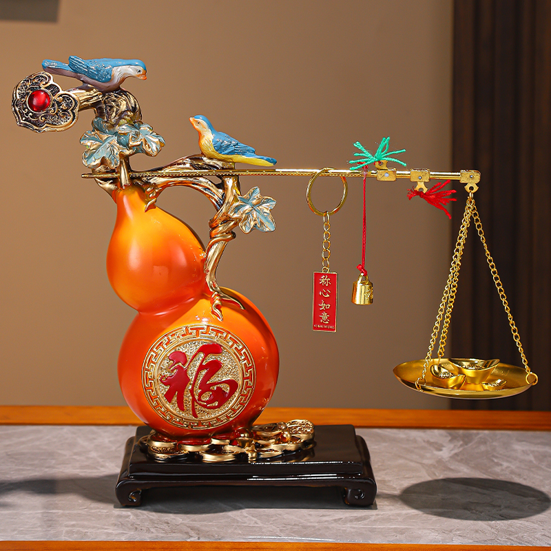新中式葫芦称心如意家居摆件福禄送礼客厅玄关装饰品乔迁新居礼品