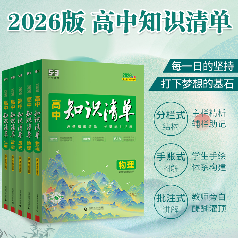 知识清单高中全套总复习书