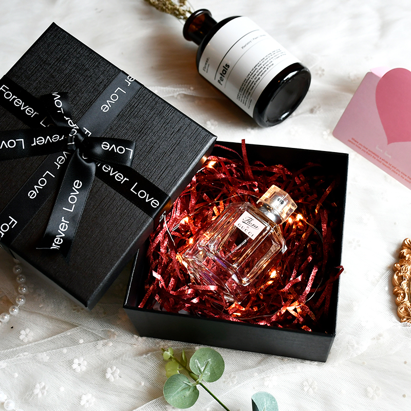 黑色礼盒三幺卡纸韩版简约