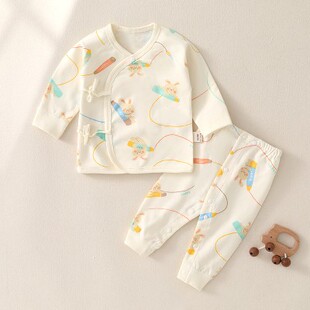 婴儿衣服分体套装新生儿和尚服纯棉面料0-3-6个月婴幼儿宝宝四季
