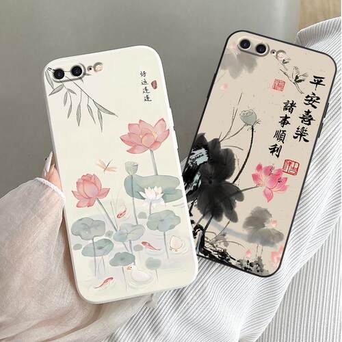 适用iPhone8plus苹果7plus 7 8中国风se3七八ip8手机壳8p软胶套7p