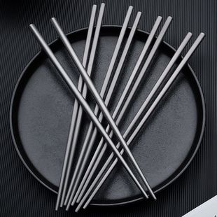 纯钛筷子抑菌防霉防烫超轻便携家用户外露营健康食品级纯钛餐具