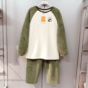 保暖套装 香蜜闺秀24424050冬季 长袖 热力绒圆领家居服厚款 男士