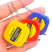 1M卷尺迷你量衣尺家用裁缝尺随身带钥匙扣1米小钢尺拉尺测量米尺