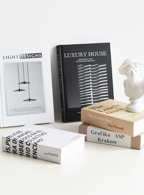 仿真书假书拍摄道具杂志书可翻页现代样板间书柜高级感装饰品摆件