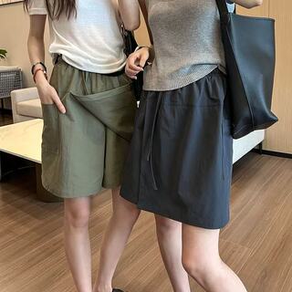 新款夏季防晒裙裤子女高腰显瘦宽松大码休闲百搭防走光半身裙短裤