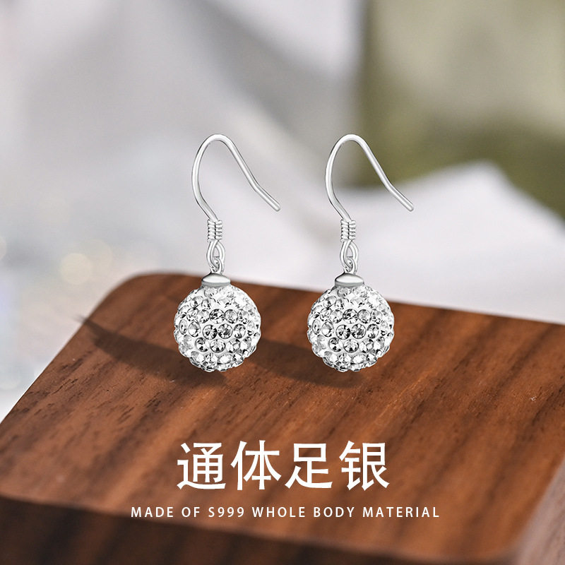 C01221   香巴拉水钻弯钩耳钉