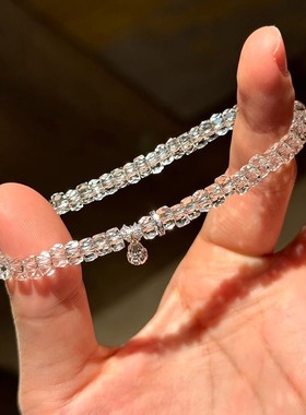刻面白水晶手链女款轻奢小众设计葫芦手串精致百搭送女友