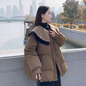 娃娃领小个子面包羽绒棉服女冬季新款外套加厚高级感炸街棉衣棉袄