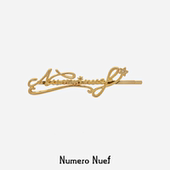 Nuef Cornucopia 复古镶钻绕线字母金属一字夹刘海夹