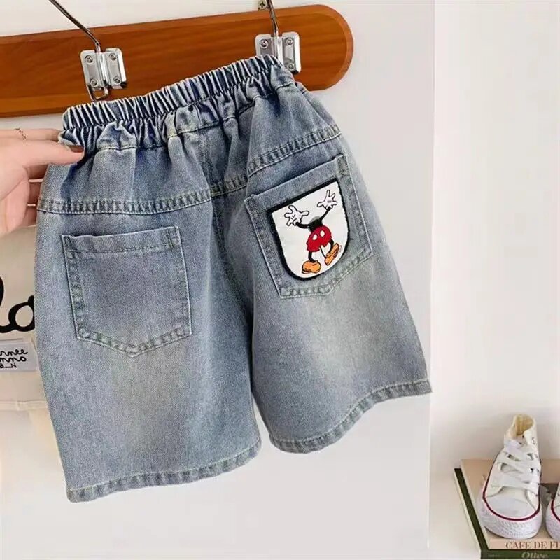 软牛仔】2026新款儿童牛仔短裤夏季轻薄透气男童百搭韩版五分裤潮