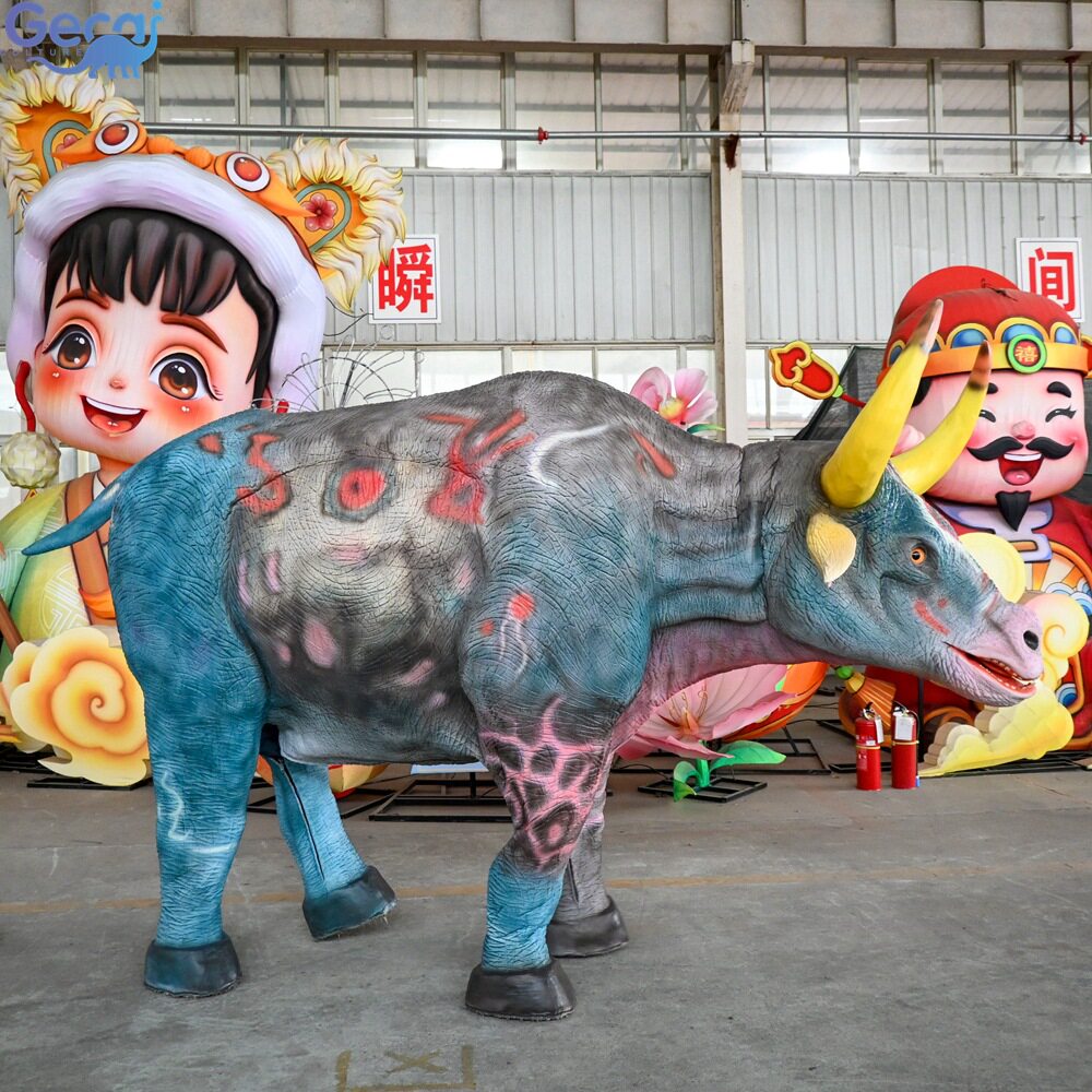 仿真大型动物真人穿双人皮套演出服活动引流会动会叫表演道具厂家