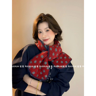RuoXun【圣诞新年红色合集】韩代冬季Ins围巾保暖红色新年红围脖