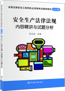 全国注册安全工程师执业资格考试辅导教材宋大成中国标准 2017版 正版