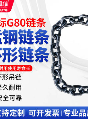 起重链条环形吊链国标G80锰钢链条吊索具铁链手拉葫芦链条吊装链