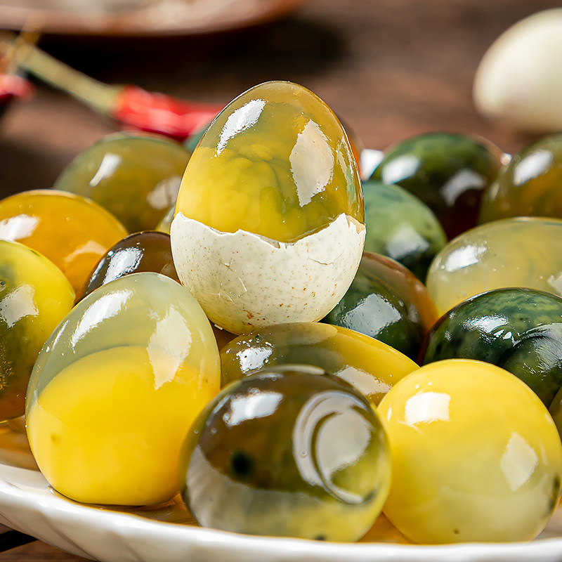 凉拌小皮蛋24枚酒店餐饮特色半成品凉拌皮蛋凉菜食材松花鹌鹑皮蛋