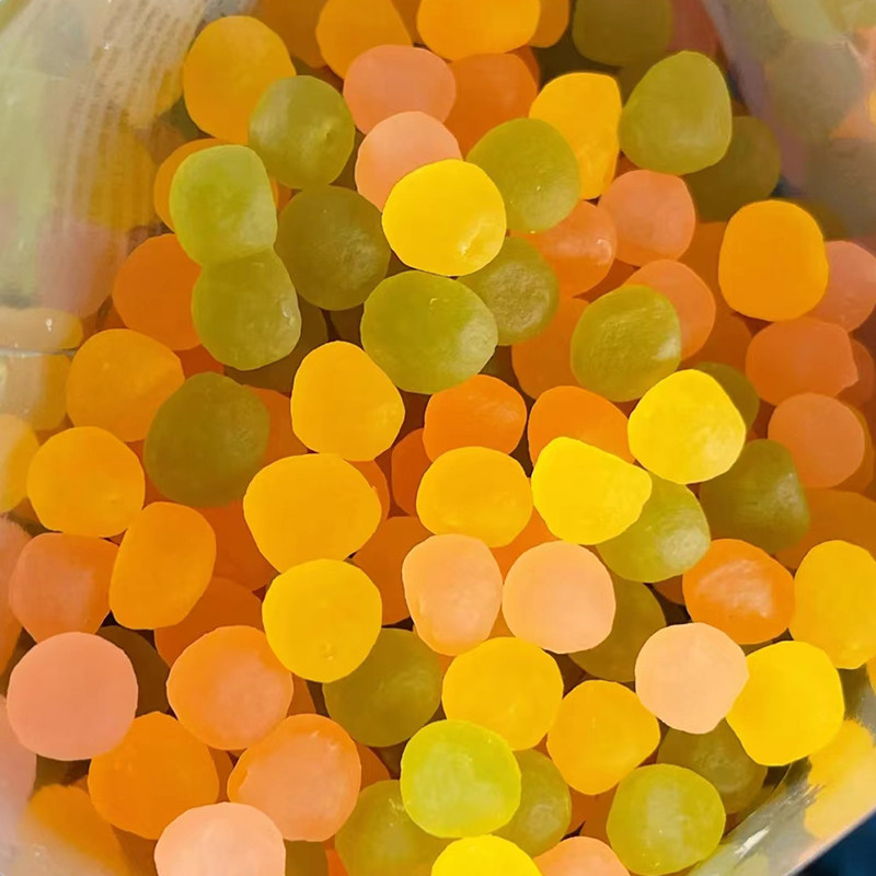 孟圆三色波波球软糖冰淇淋炒酸奶烘培奶茶店专用原料250g袋装