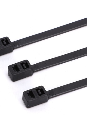 X34汽车扎带 双扣尼龙扎带5*250mm  500条/包 黑色白色线束扎带
