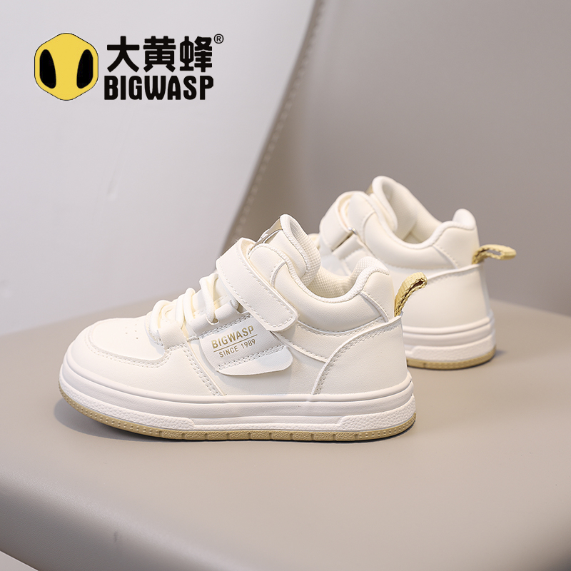 大黄蜂儿童秋季鞋运动板鞋2025春秋新款小白鞋软底防滑休闲鞋潮