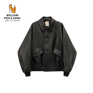 鹅绒皲裂保暖加绒加厚羽绒服皮衣夹克外套男款 威廉福克斯男装 冬季