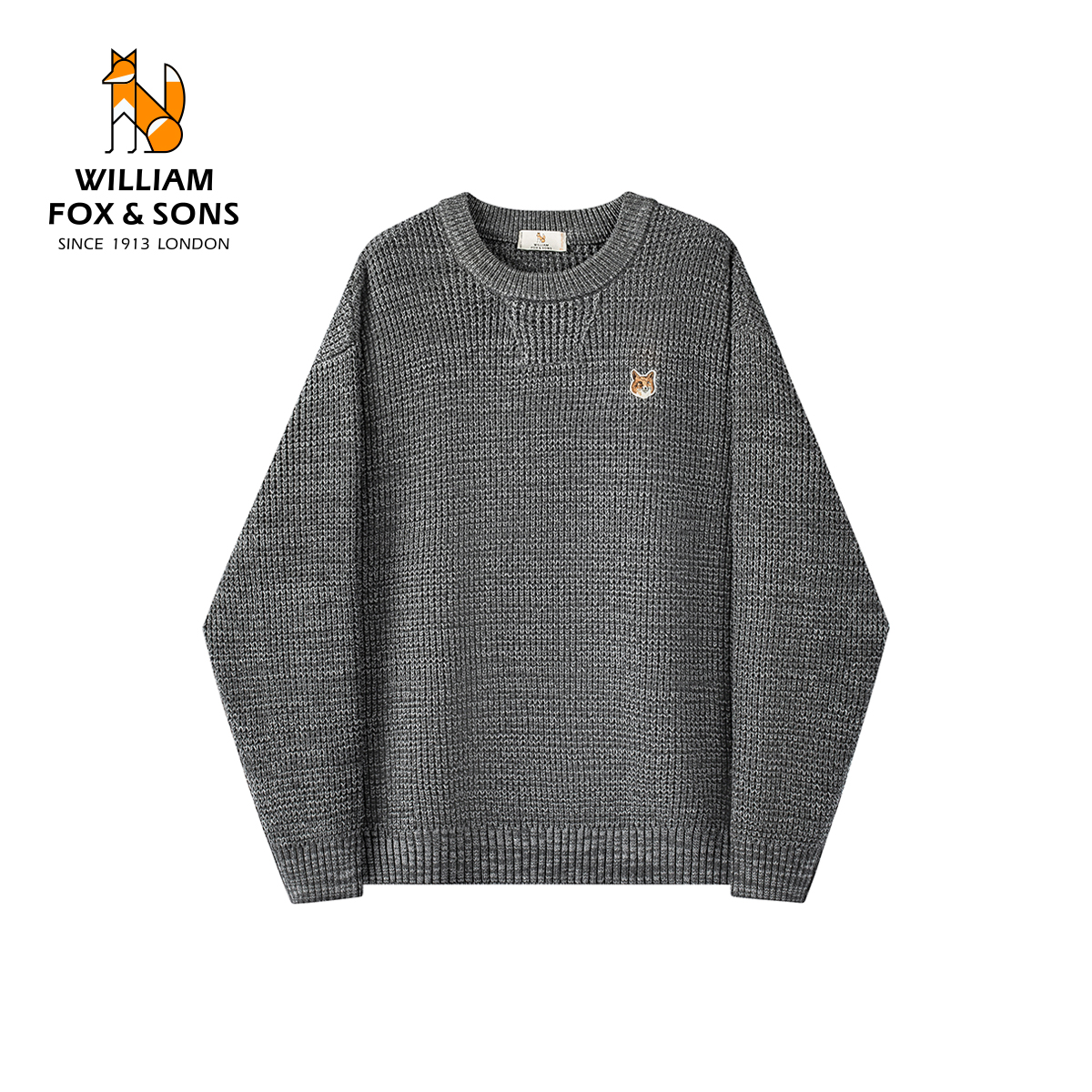 英国小狐狸重磅粗针针织衫