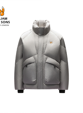 【限时清仓】冬季羽量化格纹机能运动宽松休闲拉链立领羽绒服外套