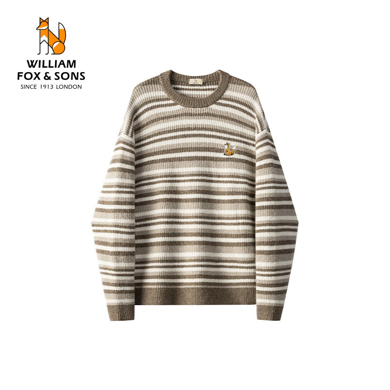 英国小狐狸圆领软糯套头毛衣